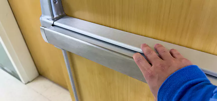 Installing a Push Bar on a Door La Quinta